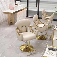 Customizable New Arrival Beauty Salon Shop Equipment Hair Cutting Salon Chair With Gold Base