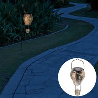 Hot Air Balloon Hollow Solar Light Outdoor Hanging Lamp Garden Landscape Solar Projection Lamp Outdoor Decoration