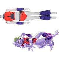 Roxy Wolf Cosplay Game Costume Women Sexy Crop Top Panties Full Set Carnival Theme Party Combat Suit Stage Show Uniform