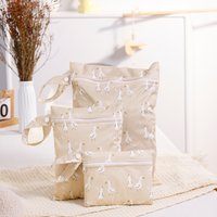 3PCS Recycled Fabric Waterproof Wet Dry Bag Portable Diaper Bag Sanitary Storage Bag