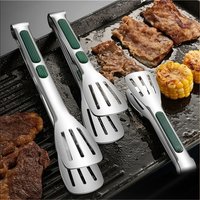 Food Grade Stainless Steel Tongs Non Slip Kitchen Cooking Tongs for Barbecue Grill Meat Salad Bread Buffet Catering Accessory