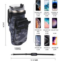 Kawaii Daisy Tumbler Bag for Stanley Cup 40oz Accessories Cute Water Bottle Carrier Bag with Adjustable Strap Cup Holder Pouch