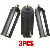 3Pcs Battery Holder Case Rack Box Flashlight Torch For AAA To 1865 Bracket