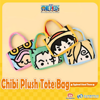 1pc Official One Piece Furry Tote Bag Large Capacity Soft Cartoon Luffy Zoro Chopper Shopper Bag Kawaii Holiday Festival Gift