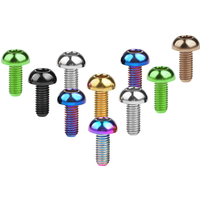 AliExpress Wanyifa M5x12mm Titanium Button Head Bolts for Bicycle Water Bottle Cage Mounting (High-Strength Bike Hardware) 4/10pcs