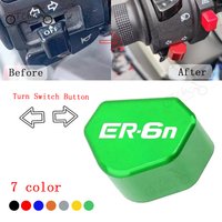 For Kawasaki ER-6N ER6N ER 6N Accessories CNC Aluminum Motorcycle Switch Button Turn Signal Switch Key Cap