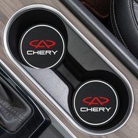 2Pcs Car Coaster Water Cup Bottle Holder Anti-slip Pad Mat Silica Gel For Chery Tiggo 2 3 4 5 6 7 8 3X 5X Pro T11 5X Glx 7
