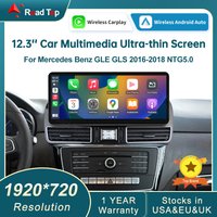 12.3' Wireless CarPlay Multimedia Linux Touch Screen for Mercedes-Benz GLE GLS 2016-2018 NTG5.0 System Airplay AutoLink