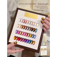 XEIJAYI 1 Stück 15ml Bunter Katzenaugen-Nagellack, Semi-Permanente Nagelkunst, Aushärtbares UV-LED-Gel für Nagelstudios & DIY-Maniküre