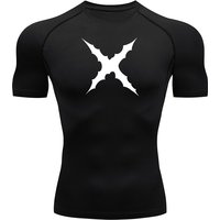 Scar Print Compression Shirt for Men Gym Workout Running Undershirts Baselayers Athletic Quick Dry Tshirt Tees Tops Activewear