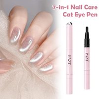 Portable 2-in-1 Cat Eye Nail Gel Pen, Magnetic Design Nail Strengthening & Decoration Tool for DIY Manicure