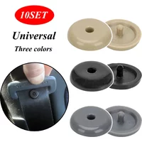 10SET Universal Seat Safety Belt Buckle Buttons Holders Studs Retainer Stopper Pin Spacing Limit Clip Black Gray Beige Car Parts