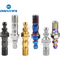 Wanyifa Titanium Bolt M10 Pitch1.0/1.25mm Motorcycle Brake Caliper Clutch Slave Cylinder Banjo Bolt with Bleeder Valve Screw