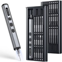 Mini-Elektroschraubendreher, kleines, kabelloses Präzisionsschraubendreher-Set mit 38 magnetischen Bits, 5 Drehmomentstufen, Reparaturwerkzeug für iPhones, Laptops, Drohnen, Spielkonsolen, Kameras;