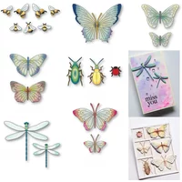Insect Beetles Dragonfly Butterfly Metal Cutting Dies DIY Making Card Scrapbook Paper Album Craft Supplies Template Decoration