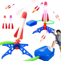 Kids Rocket Launcher Outdoor Stomp Soaring Rocket Toy Foot Pump Jump Sport Games For Children Play Set