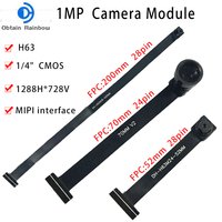 H63 Camera Module 80 Degrees 1MP 1280*720 MIPI SPI DVP 24/28 Pin Interface 1/4 Lens 52MM Length