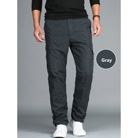 Winter Fleece Thick Warm Cargo Pants Men Casual Double Layer Cotton Baggy Overalls Rip-Stop Military Tactical Thermal Trousers