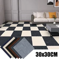 30x30CM DIY Self Adhesive Carpet Floor Tiles Sticker Square Rugs Peel And Stick Mat Flooring For Kitchen Home Decor Carpets