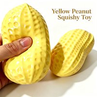 Peanut Stress Ball - Crunchy Squishy with Buttery Soft Feel, ASMR Sensory Anti-Stress Fidget Toy Creative Gift for All Age