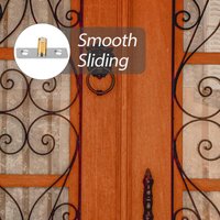 2Pcs Barn Door Floor Track Sliding Closet Door Bottom Guide Heavy Duty Metal Roller Hardware Smooth Noiseless Operation Easy