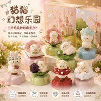 9 Stück/Set Neue Katzen-PAI Fantasy Paradise Blind Box Niedliche Mini-Harz-Leuchtkatzenfigur Büro-Schreibtisch-Dekoration Puppe Überraschungsgeschenk