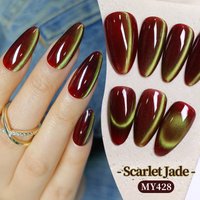 BORN PRETTY 10ml Scarlet Jade Colored Cat Magnetic Gel Polish Crystal Varnish Soak Off UV Gel Nail Art Manicure DIY Supplies