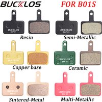 BUCKLOS Fahrrad hydraulische Scheibenbremsbeläge Harz halbmetallische Fahrradbeläge passend für B01S B03S Wärmeableitung Straße MTB Pads für SHIMANO