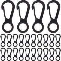 50Pcs Mini Figure Eight Plastic Hooks Compact Lightweight Multi Purpose Camping Mountaineering Clips Plastic Swivel Hook