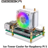 GeeekPi Raspberry Pi 5 Cooler Raspberry Pi 5 ICE-Tower Cooler CPU RGB LED Light Cooling Fan
