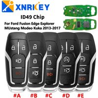 XNRKEY Smart Remote Car Key ID49 Chip 315/434/902Mhz for Ford Fusion Explorer Edge Mustang Mondeo Kuka 2013-2017 M3N-A2C31243800