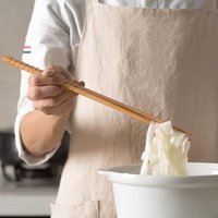 Japanese style antiskid Lo mein chopsticks Beech wood extended fried chopsticks Solid wood polished chopsticks Kitchen tools