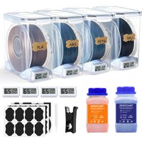 Filament Storage Box 4L 3D Printer Filament Containers with Hygrometers Airtight Dry Boxes for Sealing and Protection with Label