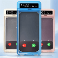 Portable Phone Lock Box with Timer Transparent Lid LCD Display Phone Locker Storage Box 24 Hours Self-Control Phone Box