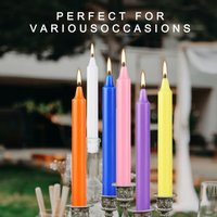 TOPLIVING 40 Pack Mini Taper Spell Candle-4 Inch Multi-Colored Candle Sticks-for Home Decor Kitchen Decor Wedding Decoration-10