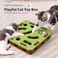 Interactive Cat Toy, Cat Puzzle Toy, With Maze Tunnel Bell Balls (3 Pieces), Durable Felt Material,No Need For Batteries, Suitab