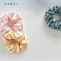 100% Pure Mulberry Silk Scrunchies Rubber Bands Hair Ties Gum Elastics Ponytail Holders Prints Accessories for Women Girls