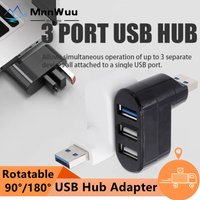 180° Rotatable 3 Ports USB Hub USB 3.0 2.0 HUB High Speed Data Transfer U Disk Splitter Expander Adapter For Laptop MacBook PC