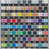 500PCS Assemble Building Blocks Flat Tile 1x1 Round Brick 1*1 DIY Educational Tech Part Compatible with 98138 Toy for Children