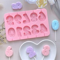 0-9 Set Digital Birthday Candle Silicone Mould DIY Decorative Pattern Digital Candy Chocolate Cake Baking Mold