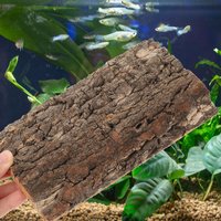 2Pcs Cork Bark Terrarium Background Natural Reptile Tank Decor Aquarium Climbing Platform Resin-Free Safe Habitat