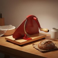 Manual Bread Cutter Sharp Stainless Steel Blade Hand Crank Bread Cutter Kitchen Utensil Easy to Clean Non-Slip Suction Feet