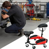 Kneeling/Sitting Creeper With Chest Support And Rolling Knee Pads Equipped With A Tool Tray For Tiles Cleaning Floor Work
