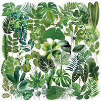 50Pcs Transparent Green Plants Stickers for DIY Waterproof Scrapbook Stationery Travel Luggage Water Bottle Phone Laptop