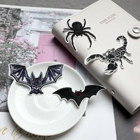 Spider Scorpion Bat Black Animal Self-adhesive Patches For Clothing Applique On Jeans Ironing On Shirt DIY Repair Hole