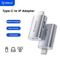 ORICO USB C OTG Adapter 27W Charging Data Transfer Audio Compatible with iPhone 14, 13, 12, 11 Xs iPad iPod AirPods Tablet