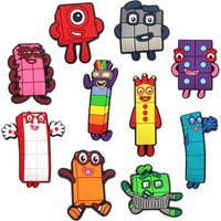 10/50pcs Block Creative Building Blocks Shoe Charms Cartoon Shoes Accessories Decoration Buckle for Clog Sandals Wristband
