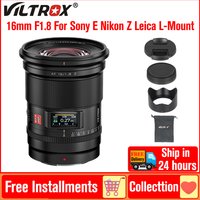 VILTROX 16mm F1.8 Full Frame Lens Large Aperture Ultra Wide Angle Auto Focus Lens For Sony E Nikon Z-mount Leica L-Mount Cameras