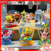 SpongeBob SquarePants Travel Moment Series Collectible Blind Box Anime Figure Creative Toys Decoration Gifts for Friends