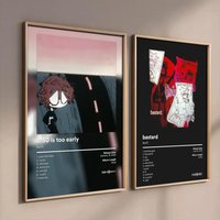 B-Bunii Album Poster Stickers Mural Painting Self-Adhesive Wall Decals for Bedroom Living Room Home HD Decor Gift